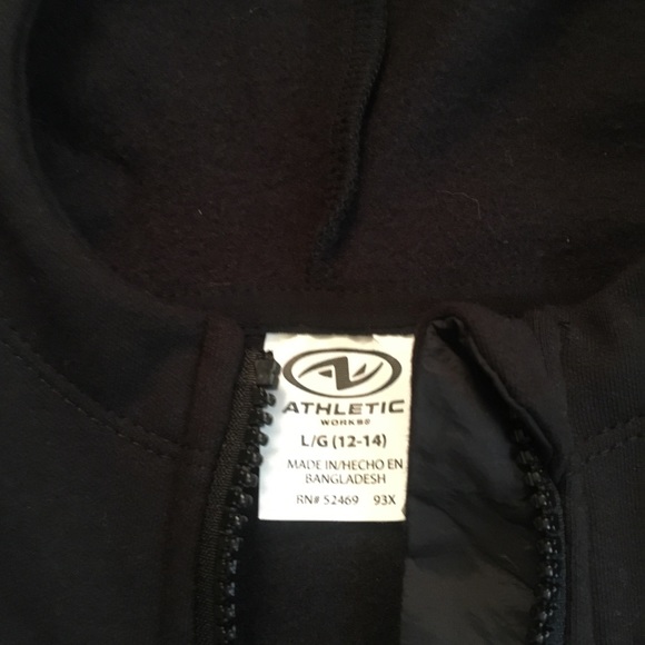 Athletic Works Black Hoodie - Size Large (12-14) - Picture 2 of 7